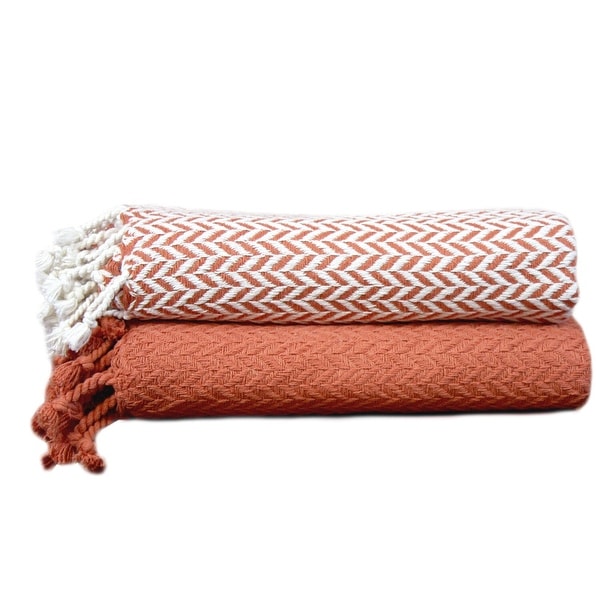 Modern Threads 100-percent Cotton Monaco Throws (Set of 2)
