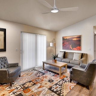 Beauden 56-inch Indoor/Outdoor Smart Ceiling Fan, Dimmable LED Light Kit & Remote, Works with Alexa/Google Home/Siri