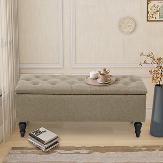 Maypex 38" Fabric Upholstered Tufted Storage Bench