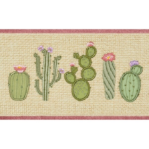Authentic Hotel and Spa Turkish Cotton Cactus Embroidered Tea Rose 4-piece Bath Towel Set