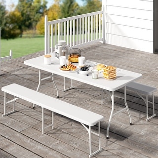 6FT 8-Person Outdoor Picnic Dining Set