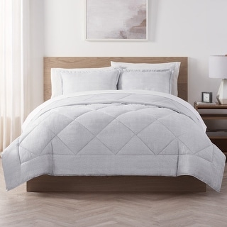 Serta SuperSoft Washed Solid to Print Cooling 7pc Bed in a Bag