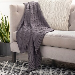 Artistic Weavers Katia Cable Knitted Cotton Throw