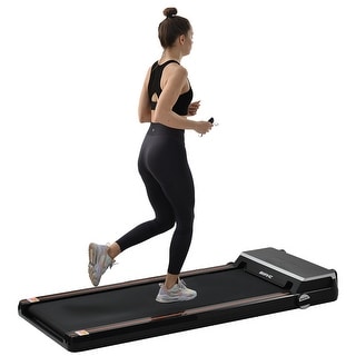 Home Under Desk Treadmill 2.5HP Slim Electric Treadmill, Walking Machine with APP Bluetooth Remote Control & LED Display, Black