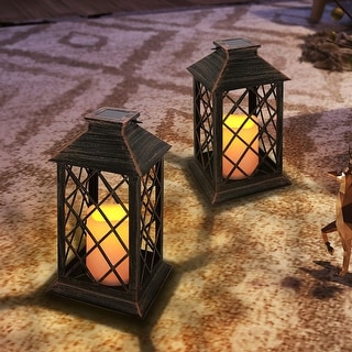 Maypex Outdoor Solar Hanging Lantern (Set of 2)