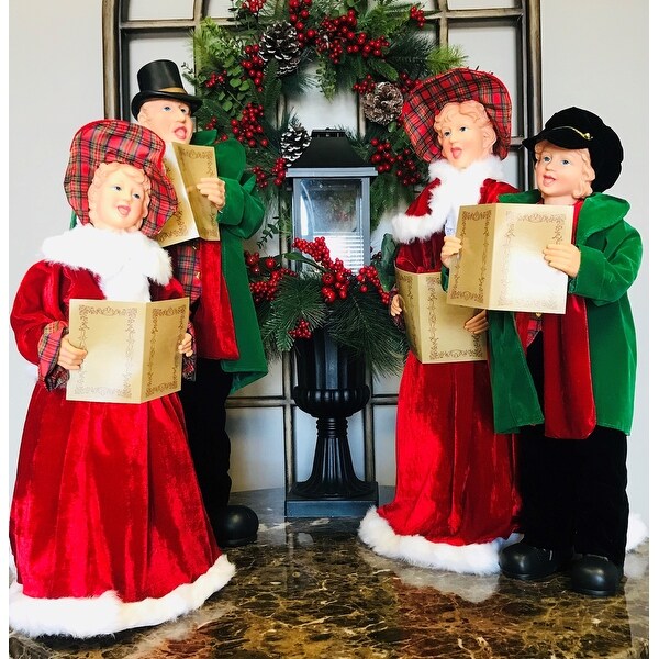 Dickens Carolers Set of Four Large 27"-35" - 35