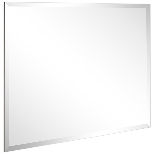 Frameless Beveled Prism Wall Mirror-Square/Rectangluar - Clear
