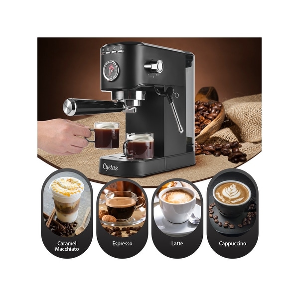 Cyetus Barista Black Espresso Machine for At Home Use