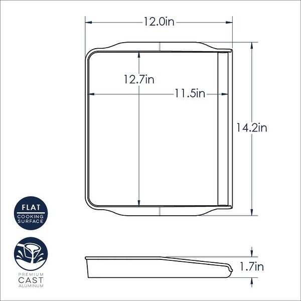Nordic Ware Aluminum Black Backsplash Griddle