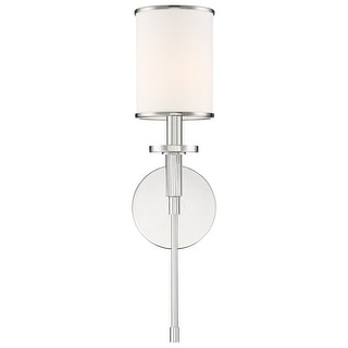 Hatfield 1 Light Polished Nickel Wall Mount - 5'' W x 18.5'' H x 6'' D - 5'' W x 18.5'' H x 6'' D
