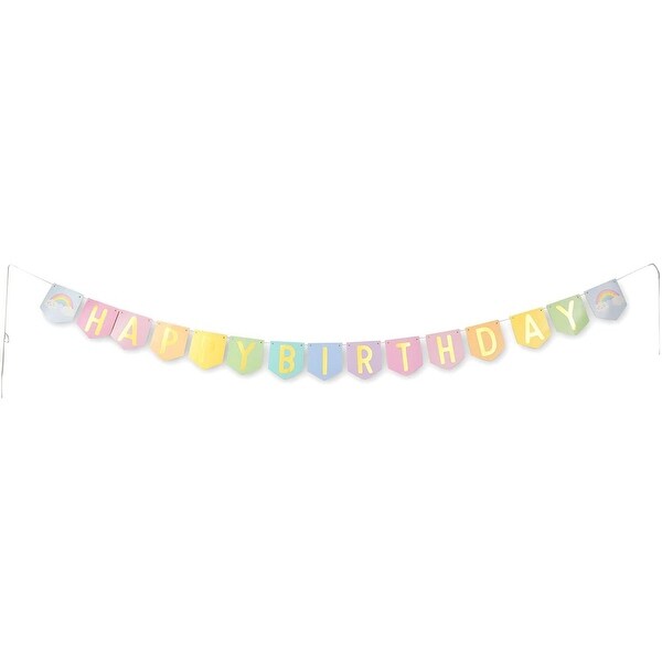 Rainbow Party Supplies, Paper Plates, Napkins and Cups (Serves 24, 99 Pieces)