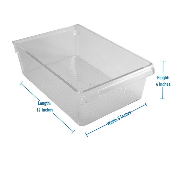 Kitchen Details 2 Pack Large Refrigerator Storage Bins - 12.75"x 8"x 4"
