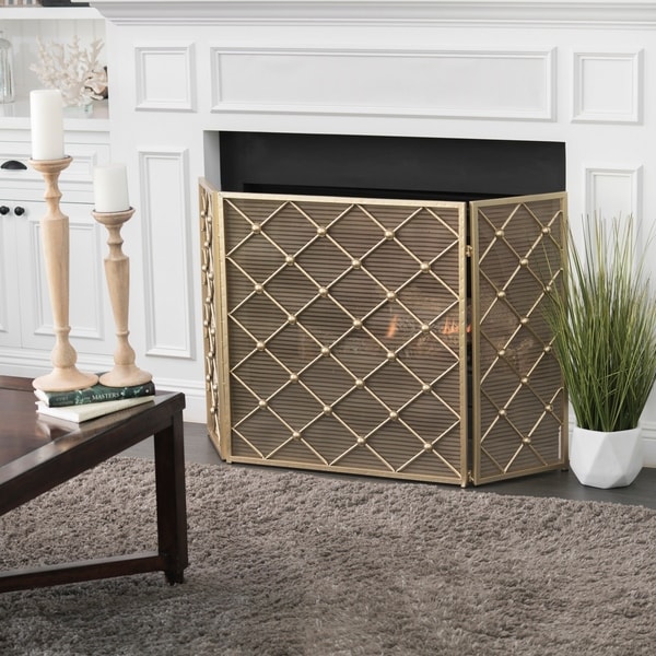 Chelsey 3-Panel Fireplace Screen by Christopher Knight Home
