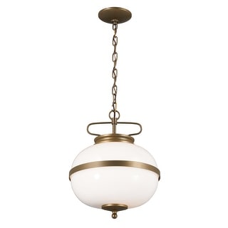 Kichler Lighting Opal 12 inch 2-Light Pendant Character Bronze with Opal Glass