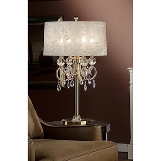 Aurora Barocco Shade Crystal Gold Table Lamp