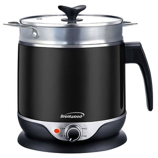 Brentwood Stainless Steel 1.9qt Electric Hot Pot Cooker and Steamer - 1.9 Quart