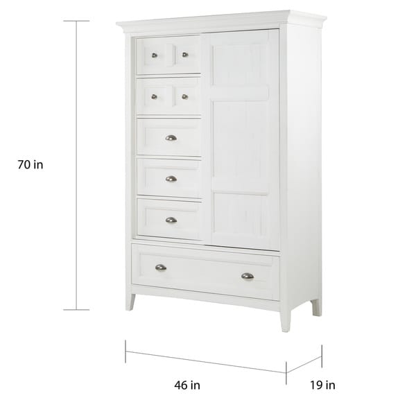 Heron Cove Relaxed Traditional Soft White Sliding Door Chest