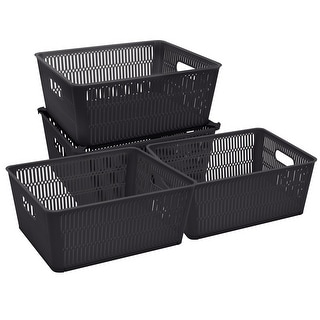 Simplify 4 Pack Slide 2 Stack It Storage Tote Baskets