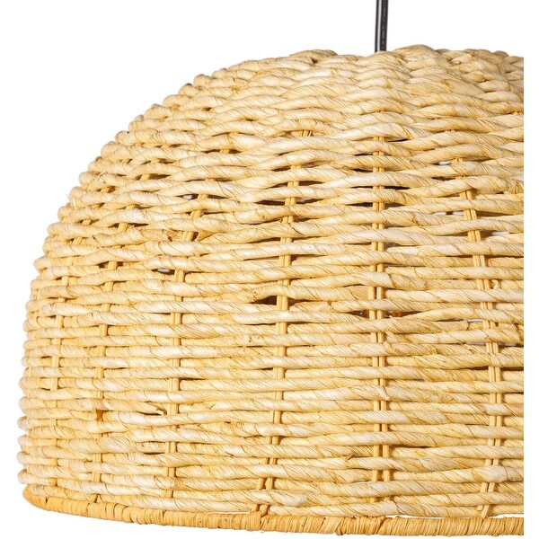 Maseere Seagrass Coastal Basket Pendant Light - 67"H x 14"W x 14"D