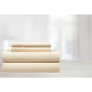 Chic Home Oriana 4 Piece Stripe embroidered design Sheet Set