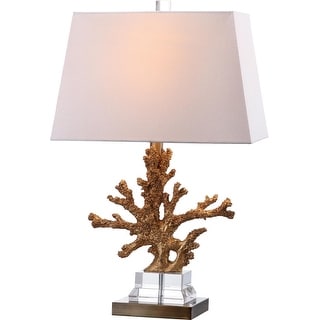 SAFAVIEH Lighting 24-inch Bashi Bronze Table Lamp (Set of 2) - 15"x9"x23.5"