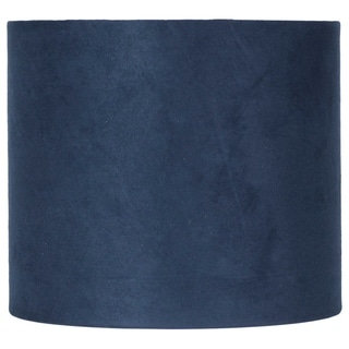 Classic Drum Suede Lamp Shade, Navy Blue, 8" to 16" Bottom Size