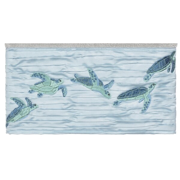 Authentic Hotel and Spa Turkish Cotton Turtles Embroidered Light Grey Bath Towel