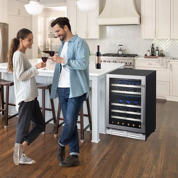 Equator Dual Zone 52-Bottle Free Standing/Built-in Wine Cooler in Stainless