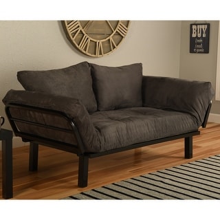 Porch & Den Boyd Daybed Lounger with Suede Grey Mattress