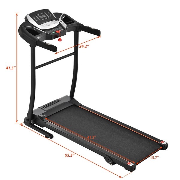 Nestfair Folding Electric Treadmill with 3 Level Incline 12 Preset Programs