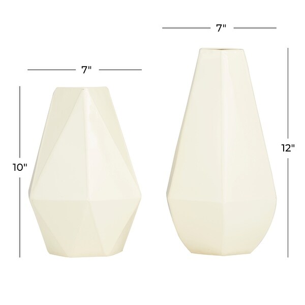 CosmoLiving by Cosmopolitan Yellow Iron Contemporary Vase