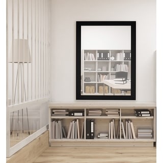 Matte Black Monaco Bathroom Vanity Wall Mirror