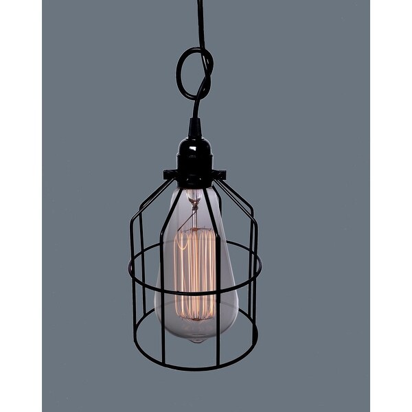 Presley 1-light Black Adjustable Height 6-inch Edison Pendant