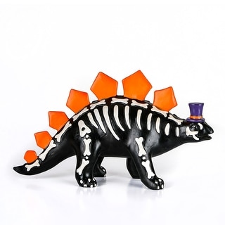 12" Halloween Black Dinosaur Tabletop Décor - 12 in