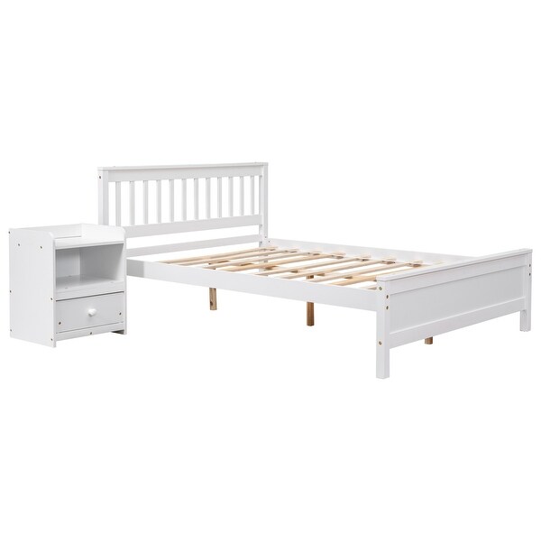 Bed with a Nightstand for Kids, Teens,Adults
