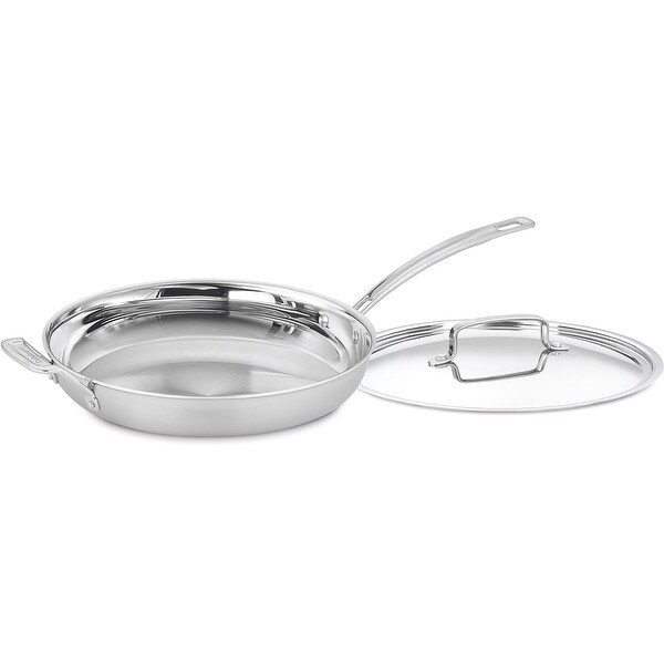 Cuisinart MCP22-30HCN MultiClad Pro Skillet with Helper and Cover, 12-Inch