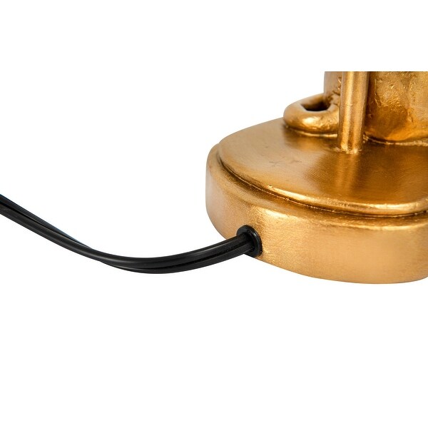 Lion Shaped Table Lamp with Black Shade