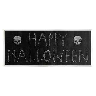 Stupell Happy Halloween Skeleton Letters Wall Plaque Art, Design by Lil' Rue