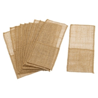 20Pcs Burlap Lace Utensil Holder Knife Fork Bag Cutlery Pouch for Wedding Decor - Light Brown