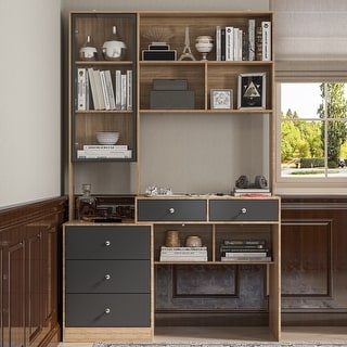 Home Office Computer Desk with Hutch Writing Desk Studen Desk Working