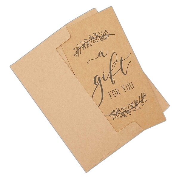 36 Pack Money Cards for Cash Gift with Kraft Paper Envelopes, A Gift For You (3.5 x 7.25 In)