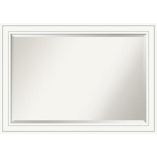 Beveled Wood Wall Mirror - Craftsman White Frame