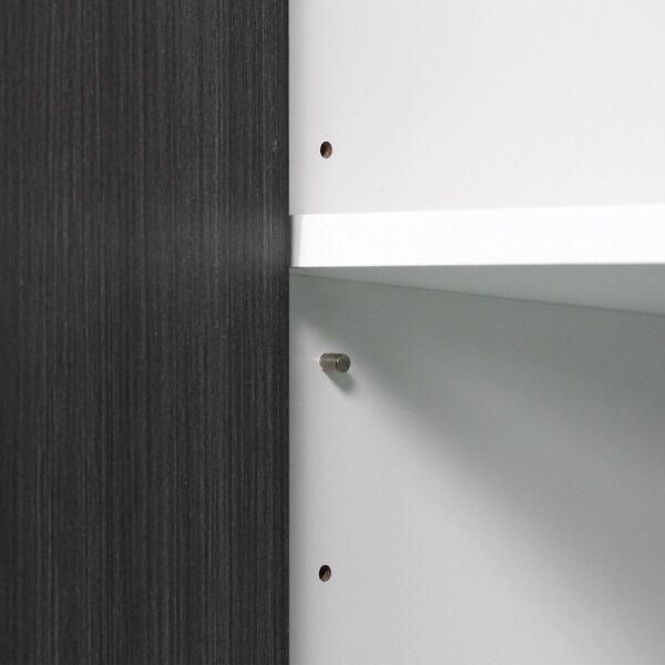 HOMCOM Buffet Cabinet, Storage Sideboard with Adjustable Shelf, Free Standing 2-Door Kitchen Cupboard, Hallway, Grey