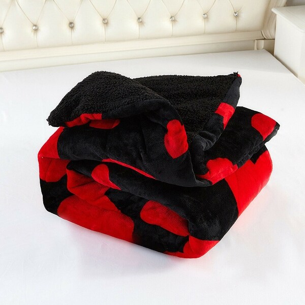 3 Pieces Winter Comforter Set Animal Floral Printed King Heart 23