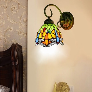 Tiffany Style Wall Lamp Stained Glass Armed Wall Sconces