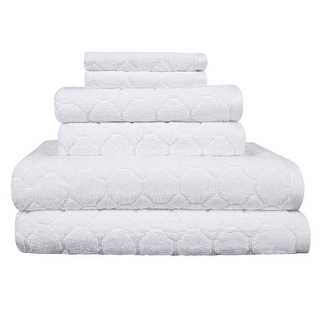 Odessa Jaquard Oval Panes - 6 Piece Towel Set