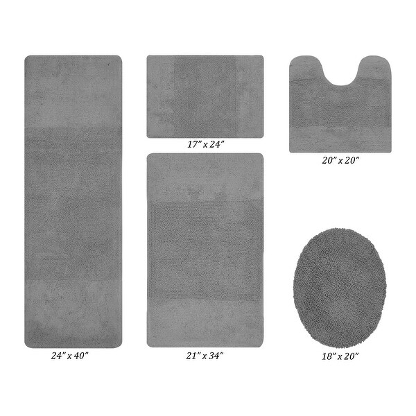 Better Trends Granada Collection 100% Cotton 5 Piece Bath Rug Set