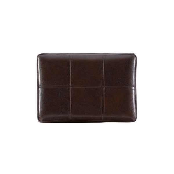 Linon Willamette Backless Faux Leather Brown Counter stool