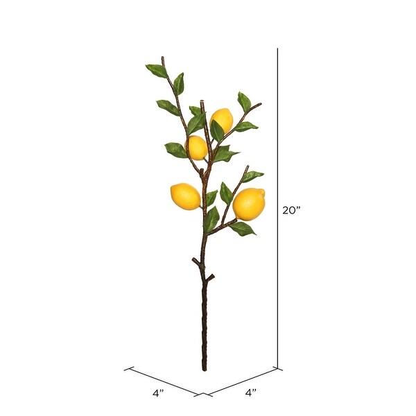 Vickerman 20" Artificial Green and Yellow Lemon Spray.