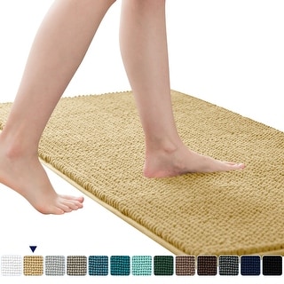 Subrtex Chenille Soft Rugs Super Water Absorbing Shower Mats